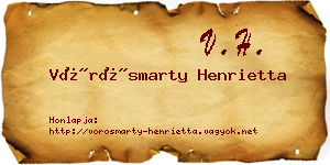 Vörösmarty Henrietta névjegykártya